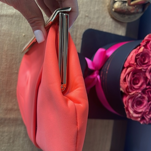 Beautiful coral Trina Turk clutch. - Picture 3 of 8